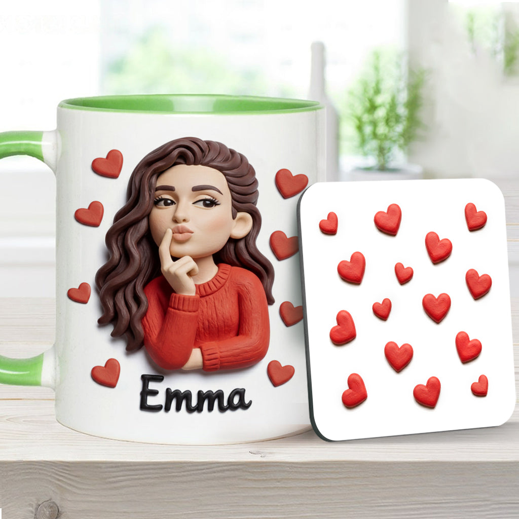 Custom From Any Photo Perfect Gift For Couple - Personalized Couple Accent Mug & Coaster