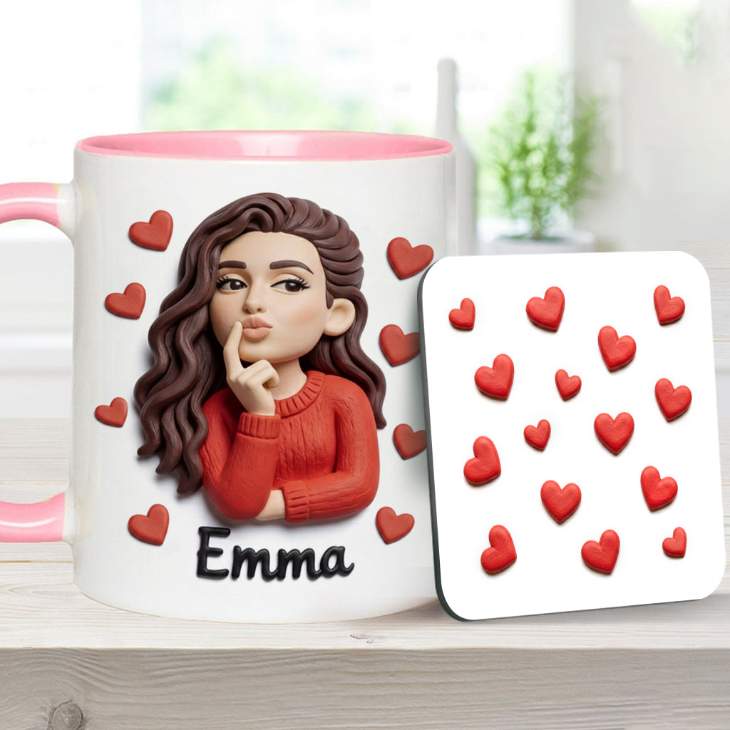 Custom From Any Photo Perfect Gift For Couple - Personalized Couple Accent Mug & Coaster