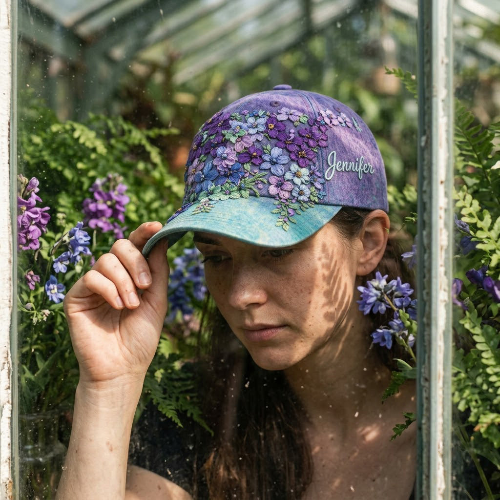 Vous comptez Teal Purple Semicolon Floral - Casquette Classique Personnalisée pour la Prévention du Suicide