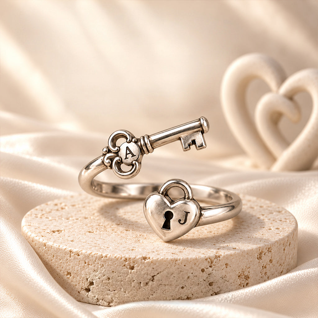 I'm Yours - Personalized Couple Adjustable Shaped Ring