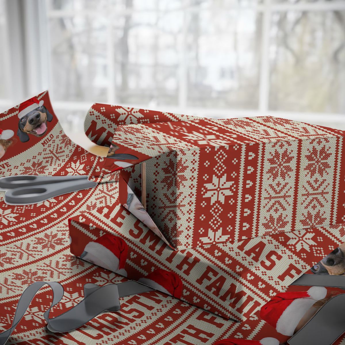 Joyeux Noël - Papiers cadeaux personnalisés pour toute la famille