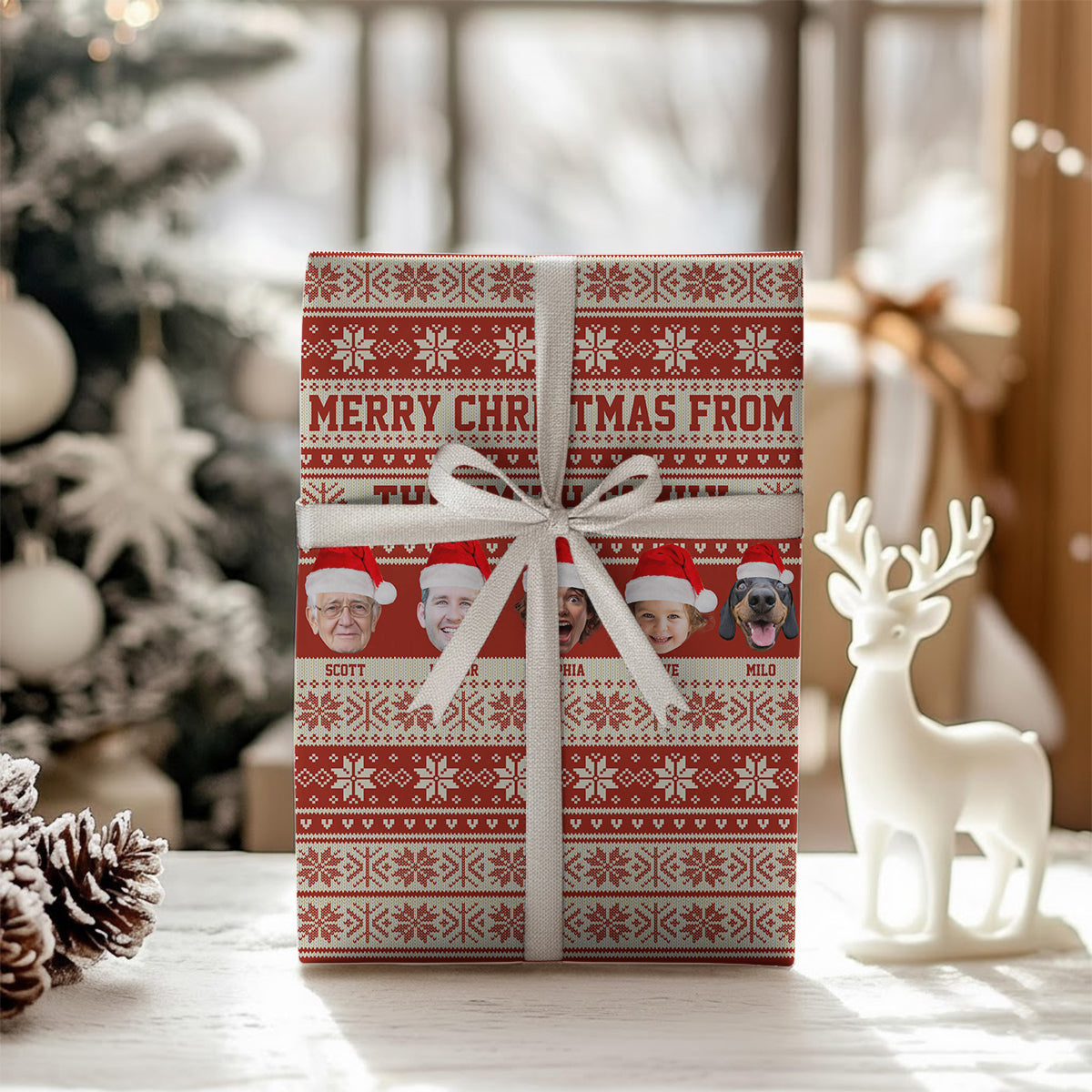 Joyeux Noël - Papiers cadeaux personnalisés pour toute la famille