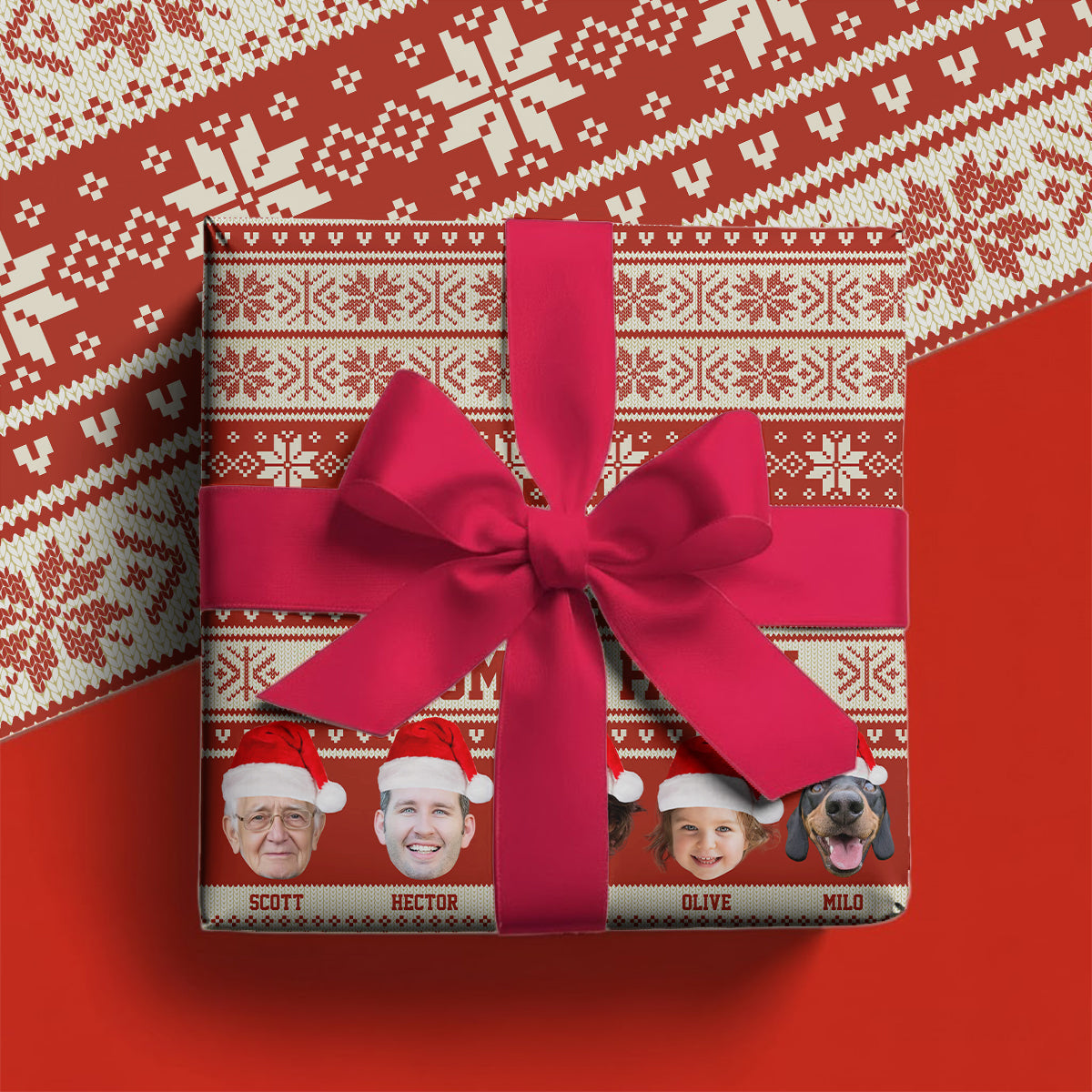 Joyeux Noël - Papiers cadeaux personnalisés pour toute la famille