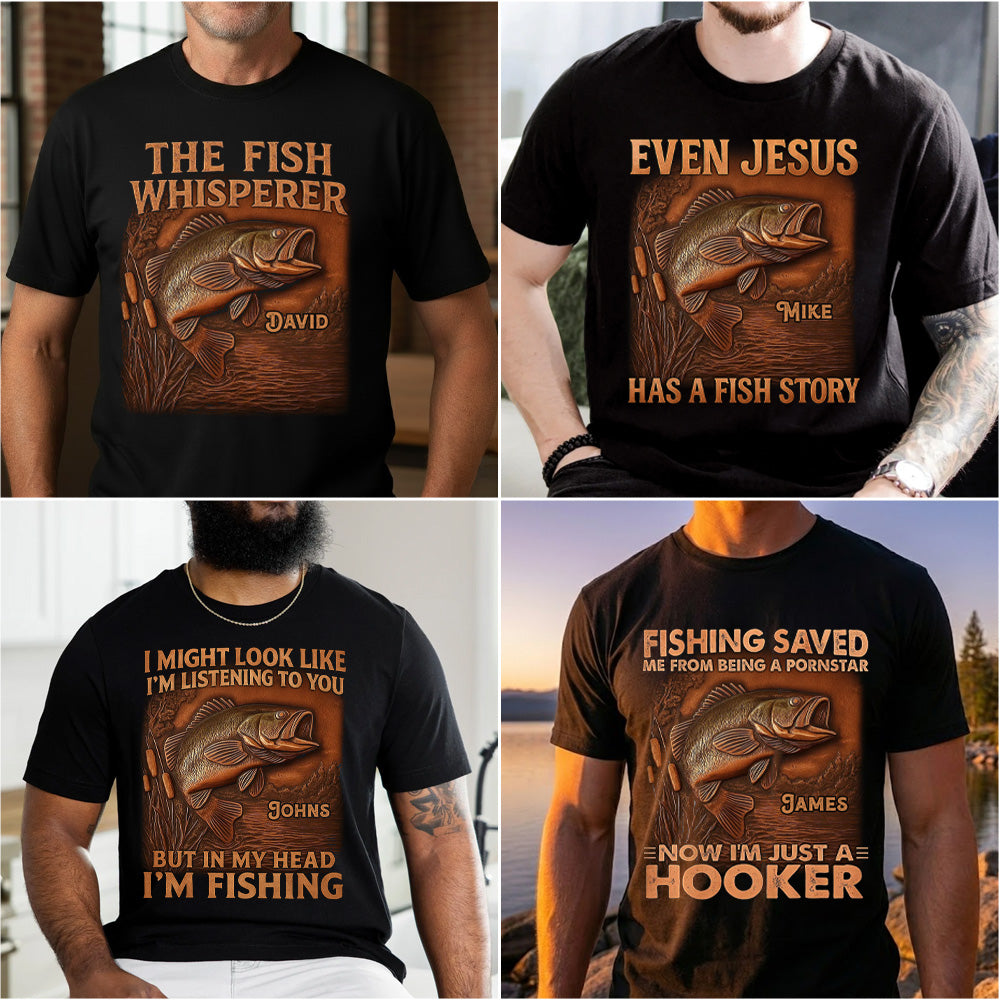 Le Chuchoteur de Poissons - T-shirt et sweat à capuche de pêche personnalisés