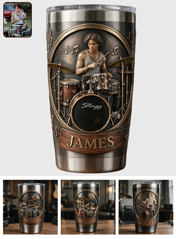 Love Being A Drummer - Personalized Drummer Tumbler