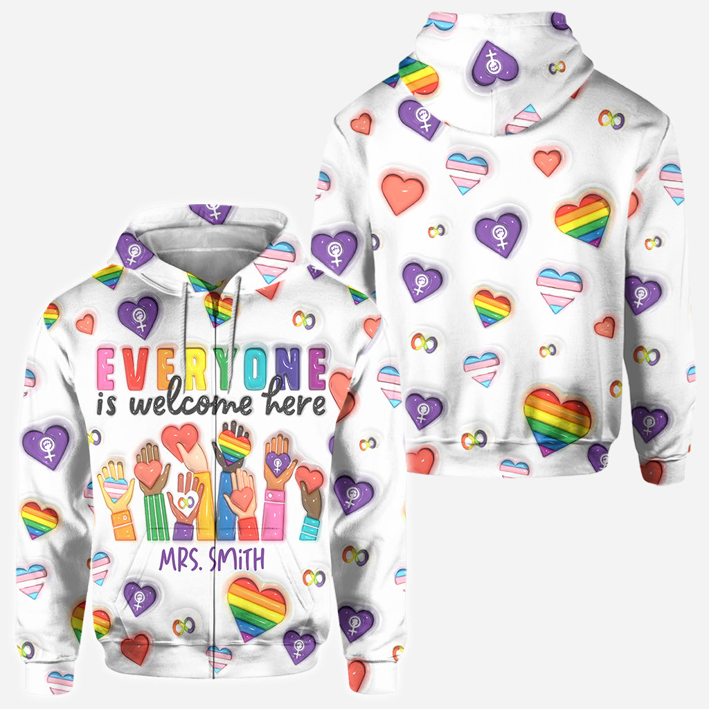 Bienvenue à tous ! - T-shirt personnalisé pour enseignants