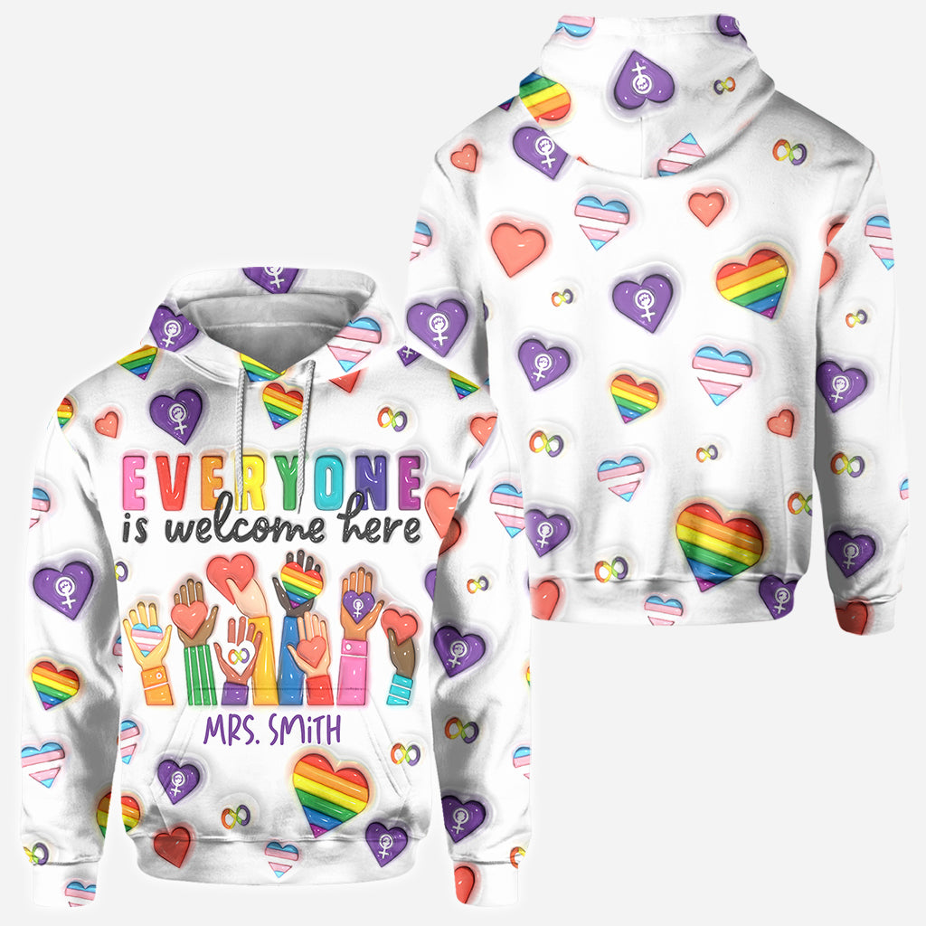 Bienvenue à tous ! - T-shirt personnalisé pour enseignants