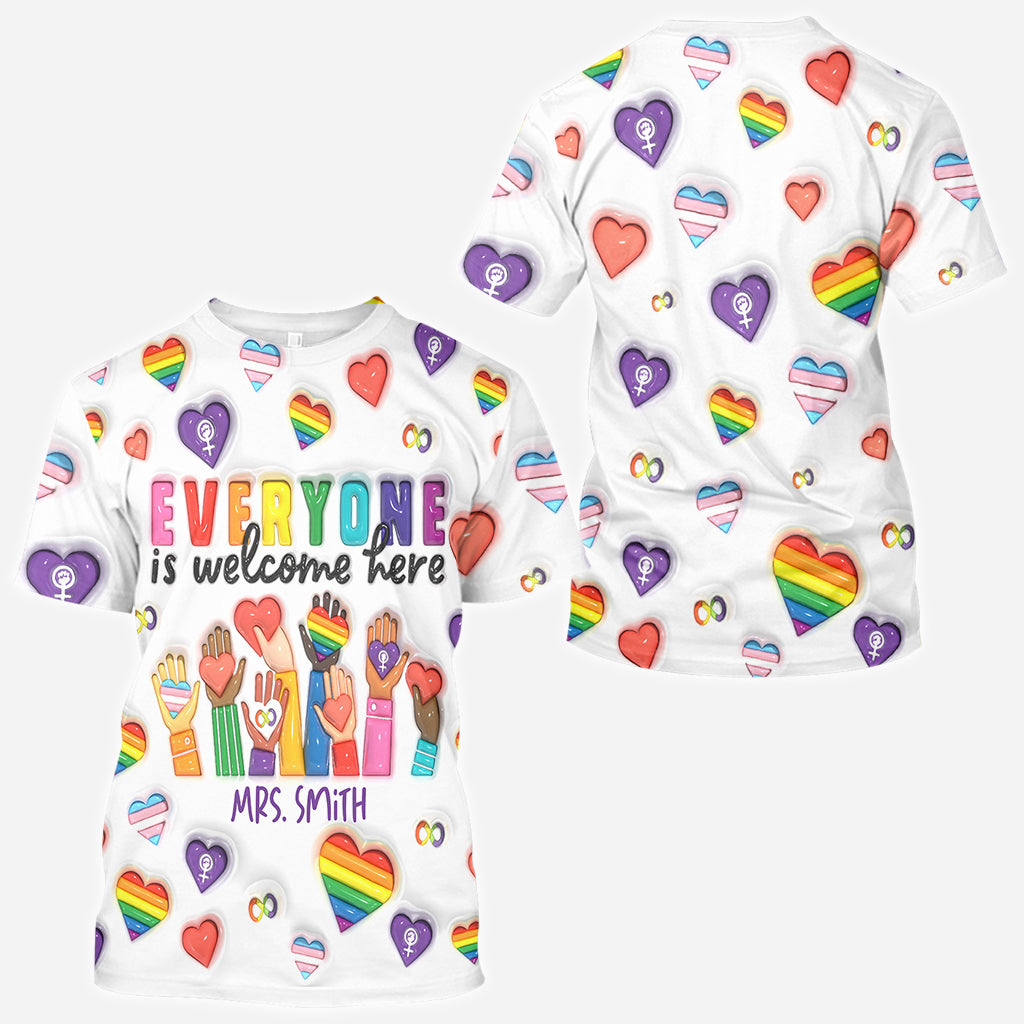 Bienvenue à tous ! - T-shirt personnalisé pour enseignants