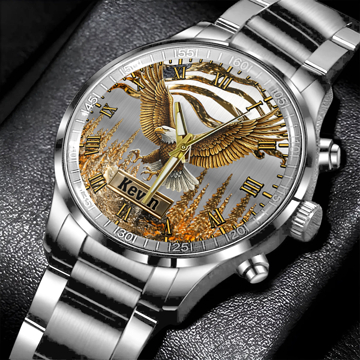 Strong Eagle – Personalisierte Weißkopfseeadler-Handuhr