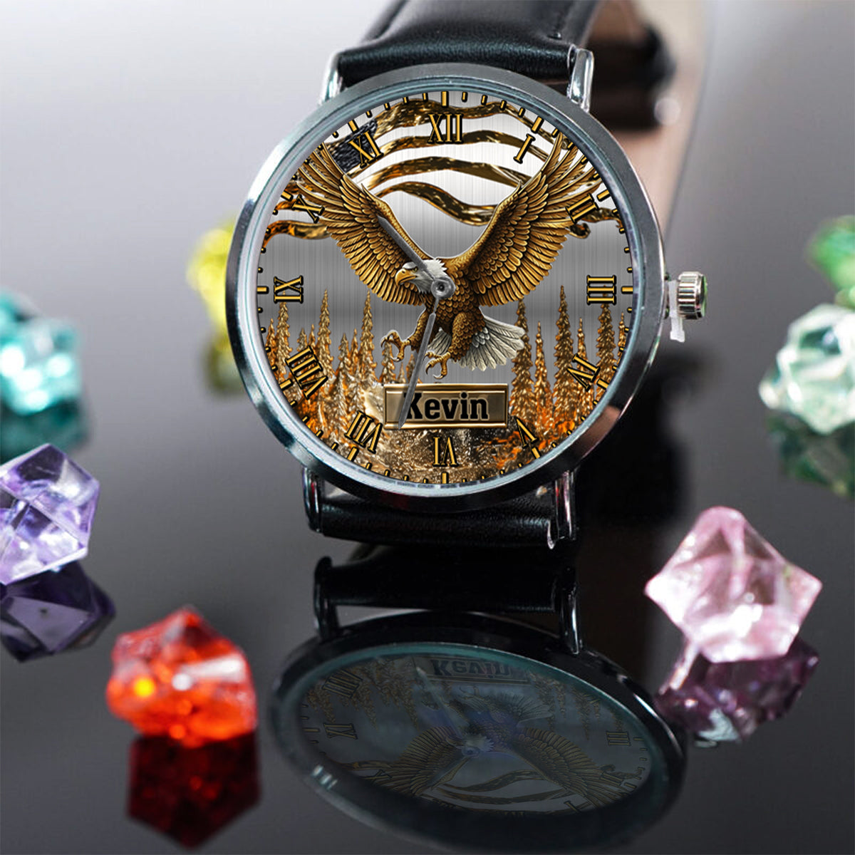 Strong Eagle – Personalisierte Weißkopfseeadler-Handuhr