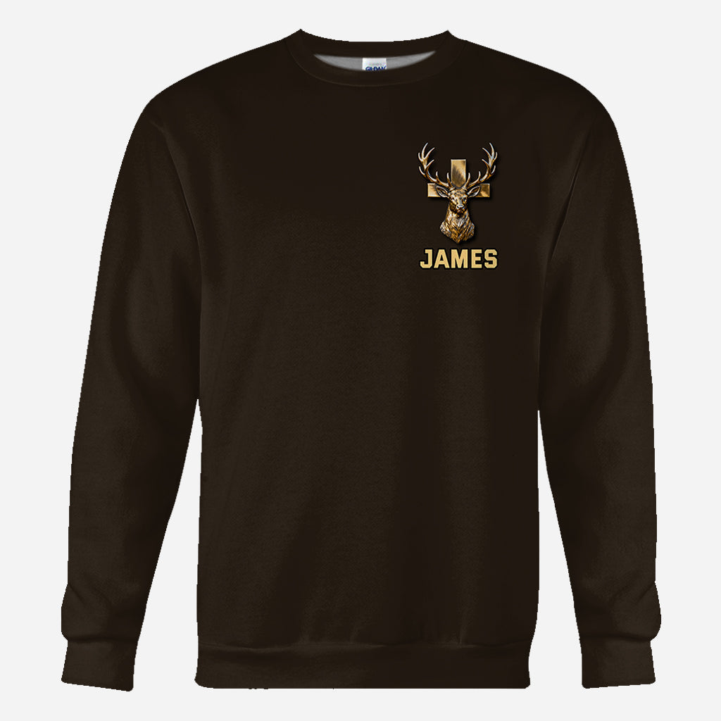 Ich habe die Jagd im Blut und Jesus im Herzen – personalisiertes Jagd-T-Shirt