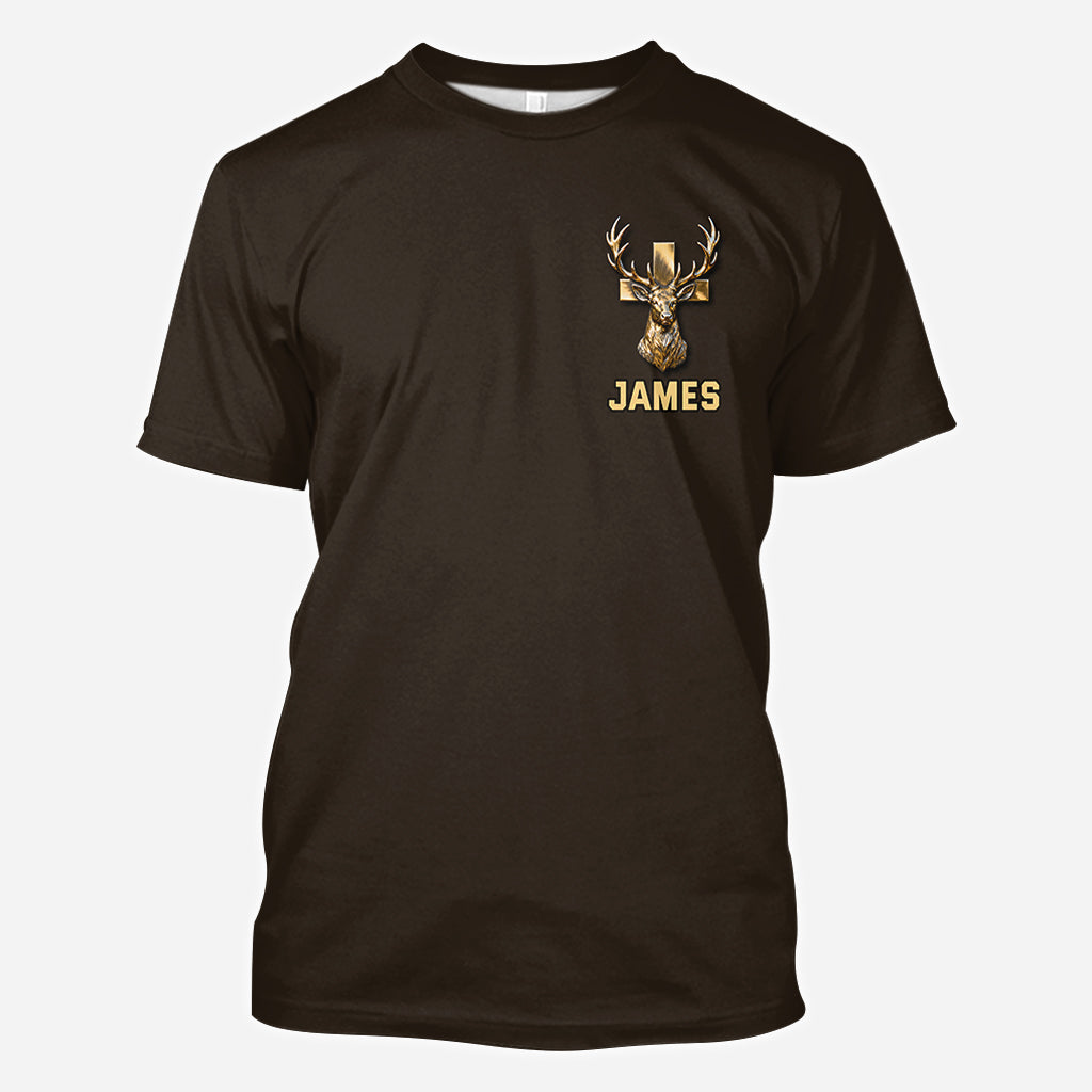 Ich habe die Jagd im Blut und Jesus im Herzen – personalisiertes Jagd-T-Shirt