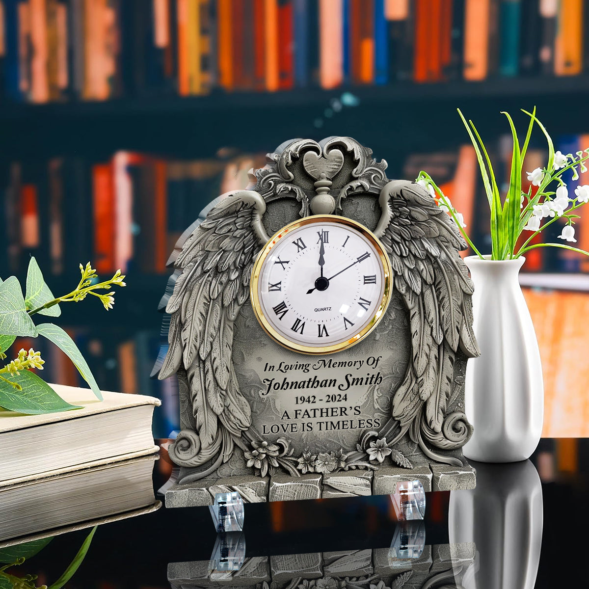 A Father's/ Mother's/... Love Is Timeless - Personalized Memorial Acrylic Clock Plaque