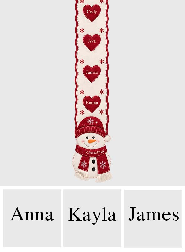 Grandma/Mama Sweethearts - Personalized Grandma Custom Shape Table Runner