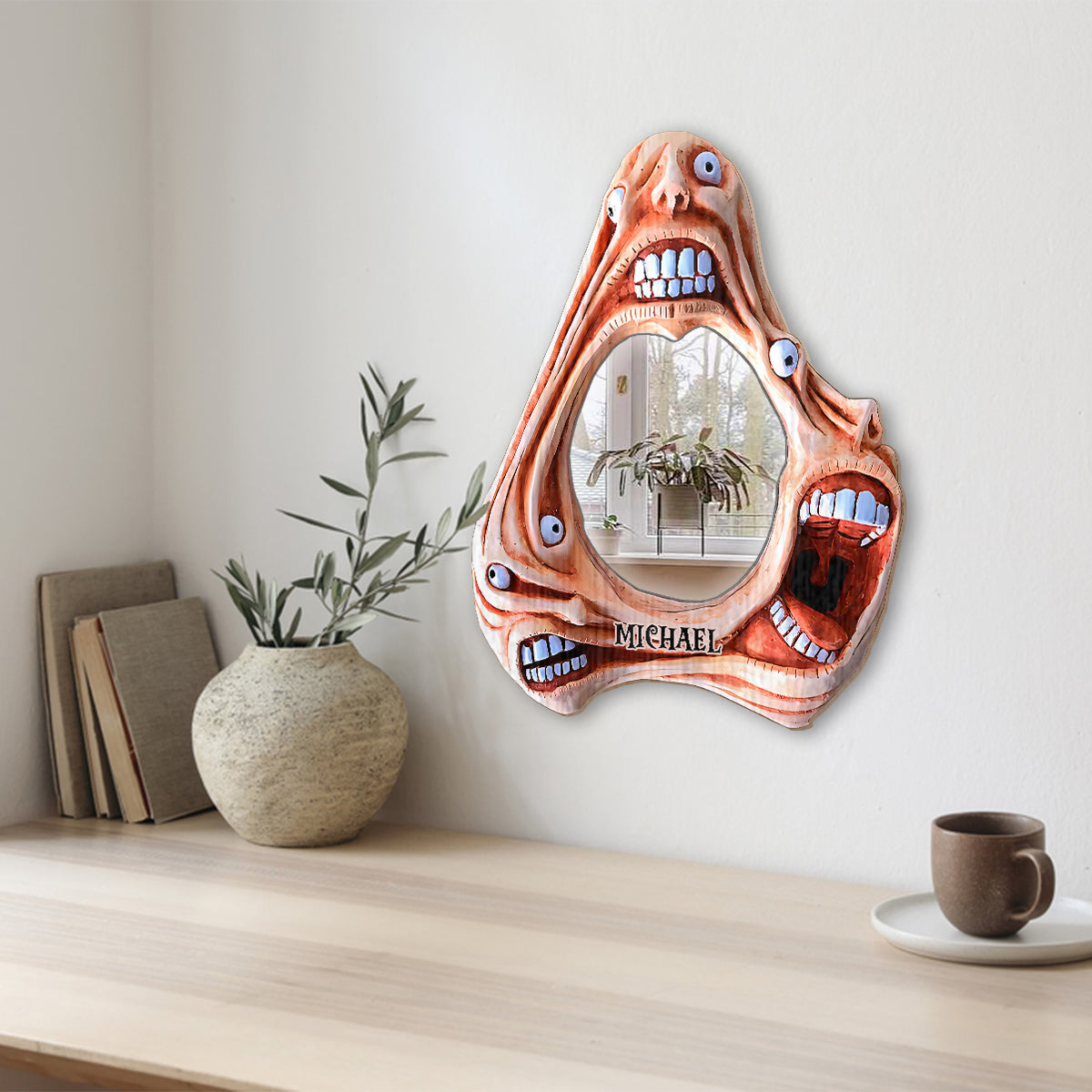 Scary Faces - Personalized Halloween Wall Hanging Mirror