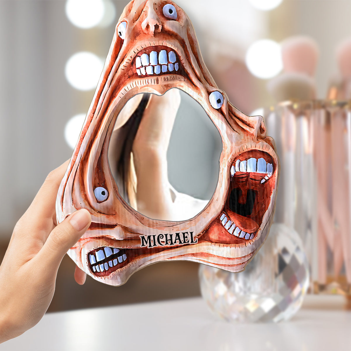 Scary Faces - Personalized Halloween Wall Hanging Mirror