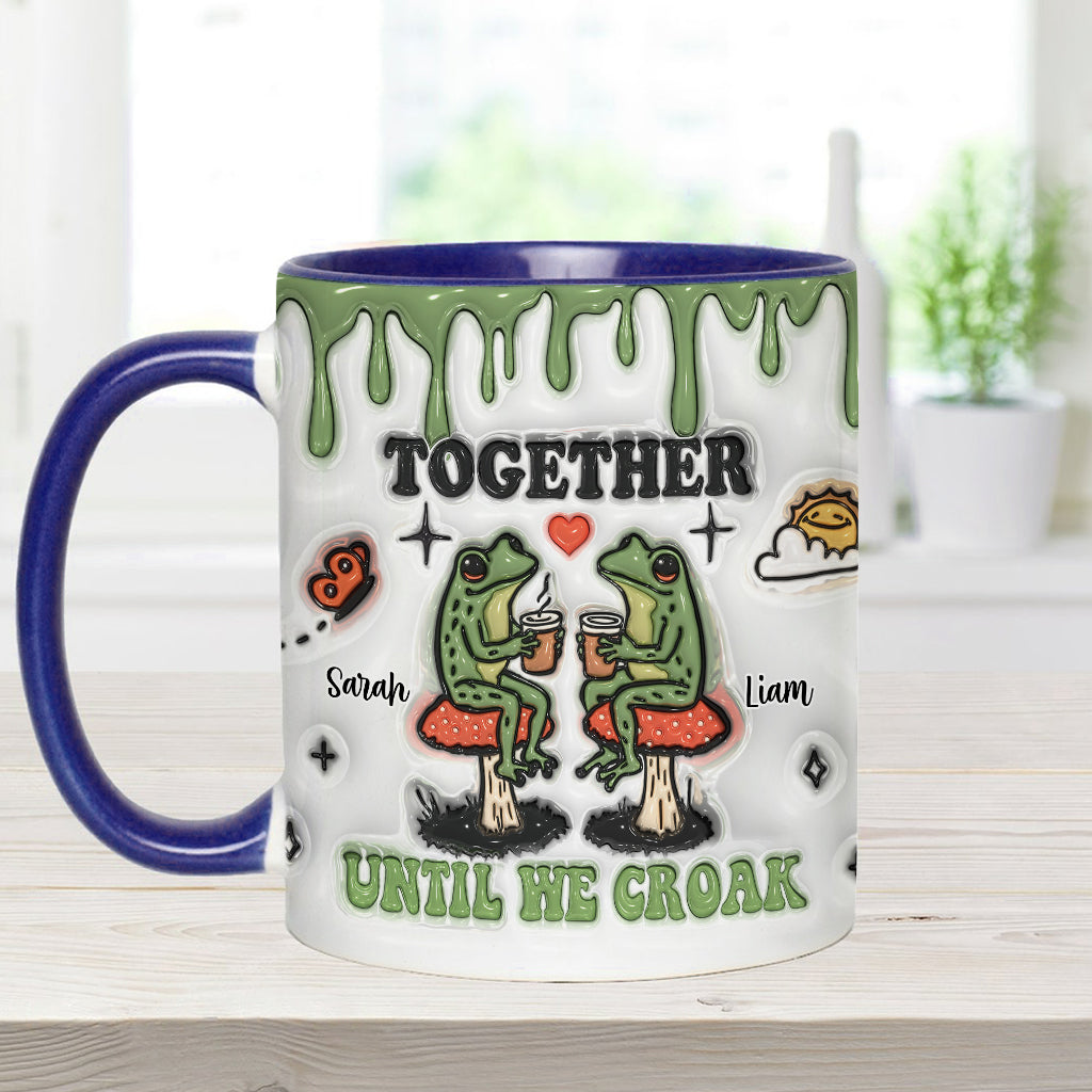 Gemeinsam bis zum Tod – Personalisierte Tasse mit Froschmotiv