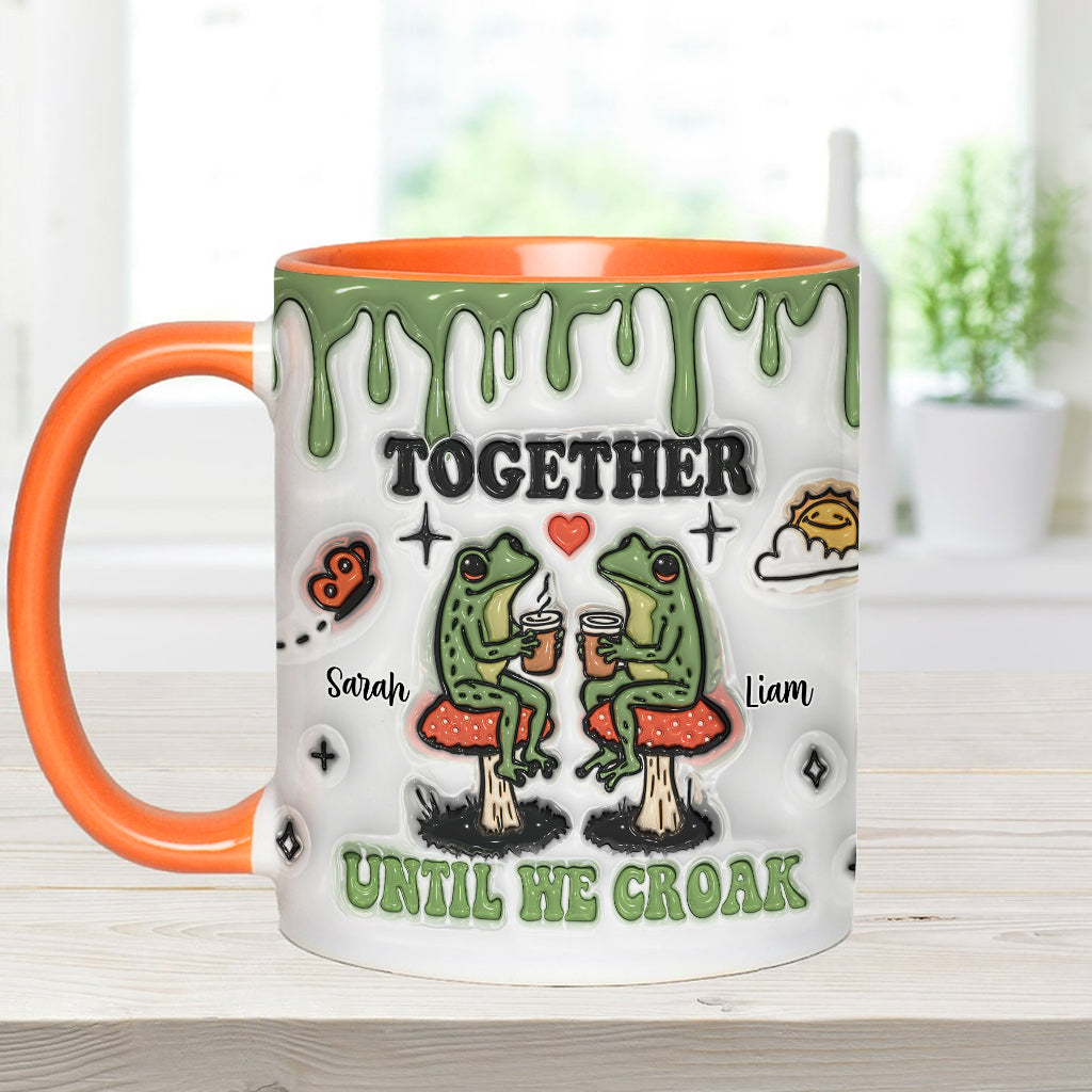 Gemeinsam bis zum Tod – Personalisierte Tasse mit Froschmotiv