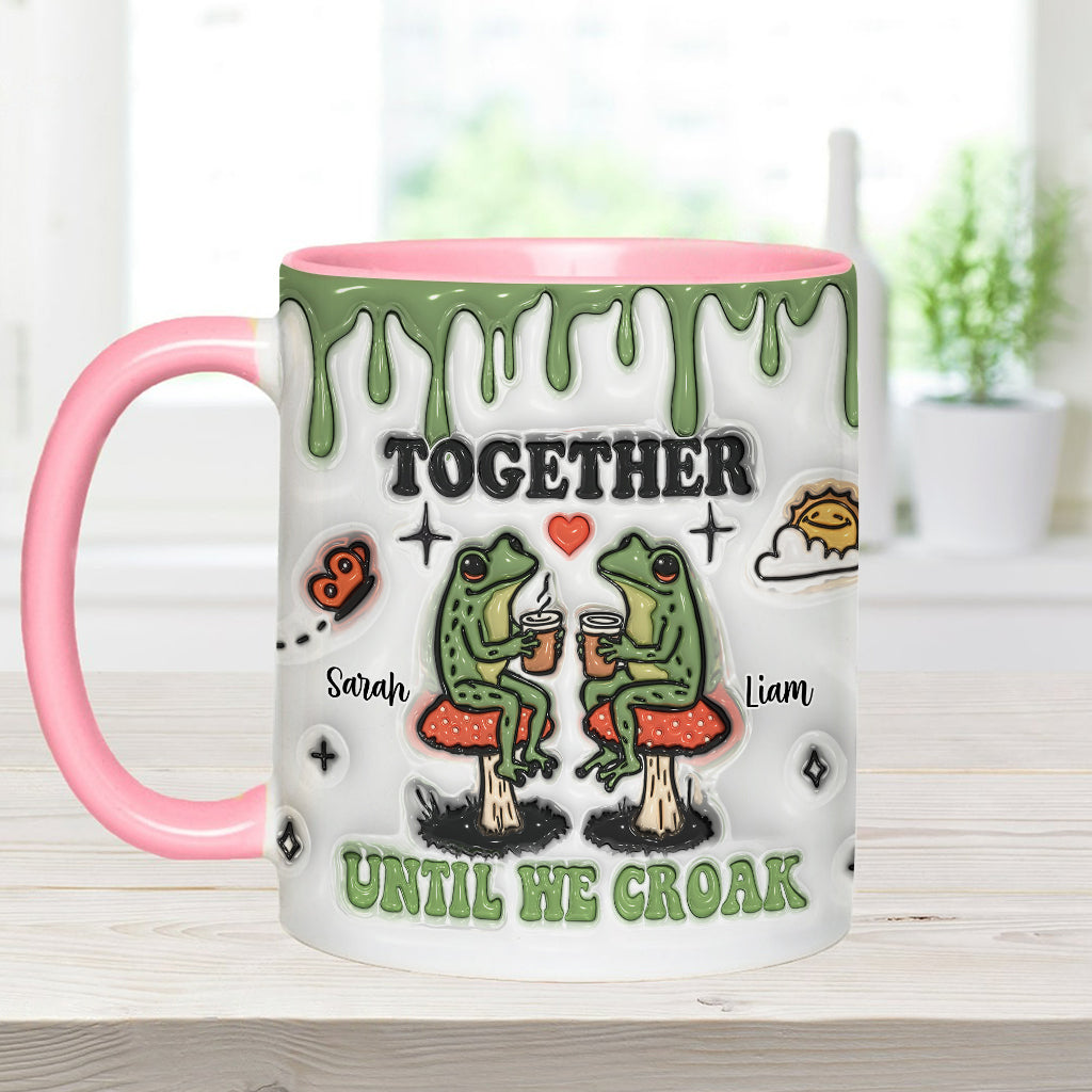 Gemeinsam bis zum Tod – Personalisierte Tasse mit Froschmotiv