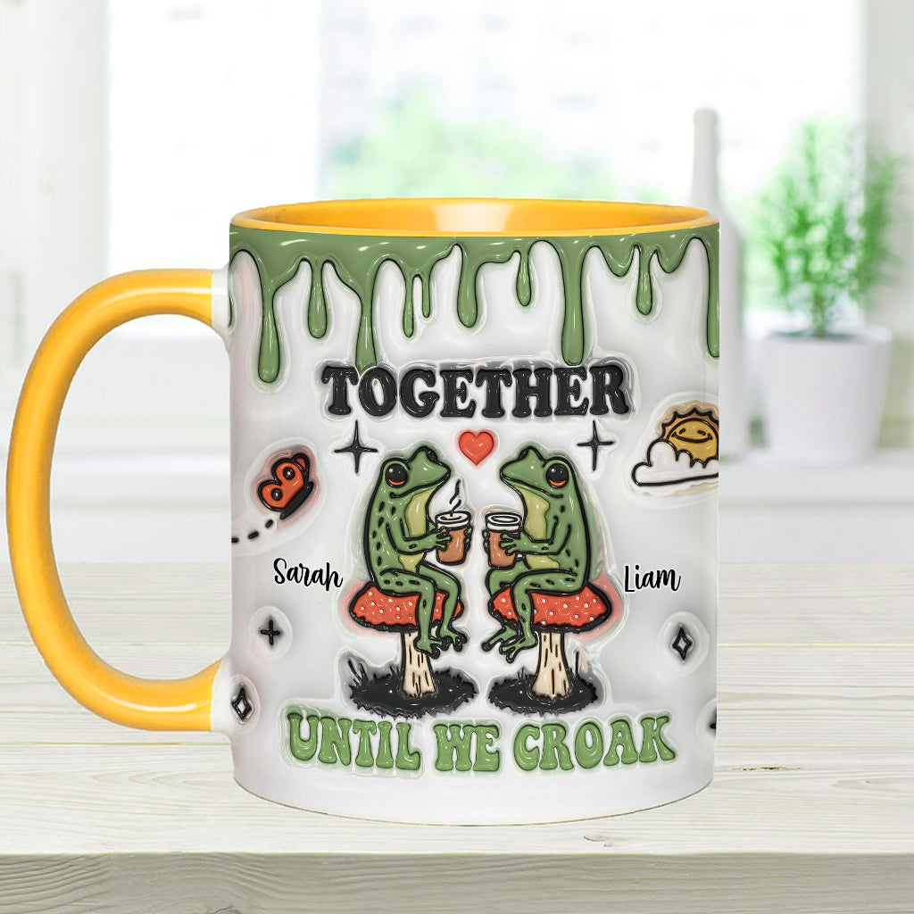 Gemeinsam bis zum Tod – Personalisierte Tasse mit Froschmotiv