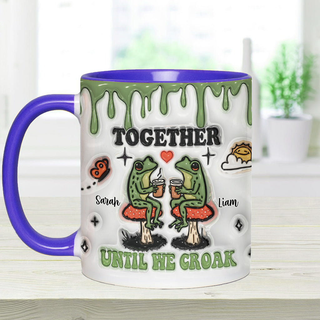 Gemeinsam bis zum Tod – Personalisierte Tasse mit Froschmotiv