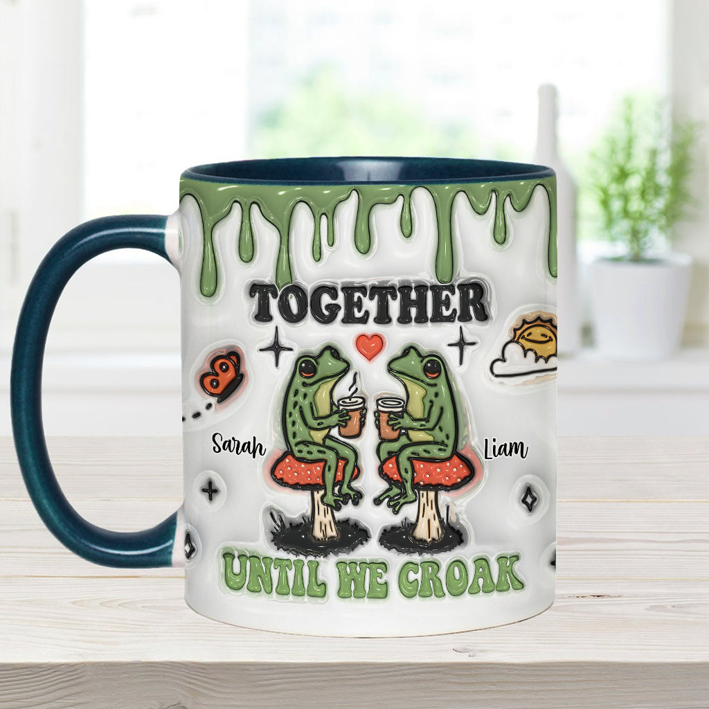 Gemeinsam bis zum Tod – Personalisierte Tasse mit Froschmotiv