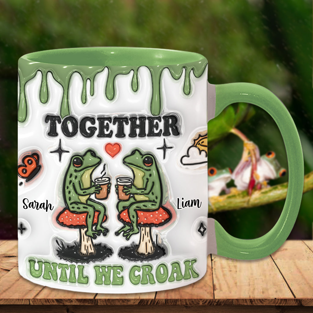 Gemeinsam bis zum Tod – Personalisierte Tasse mit Froschmotiv