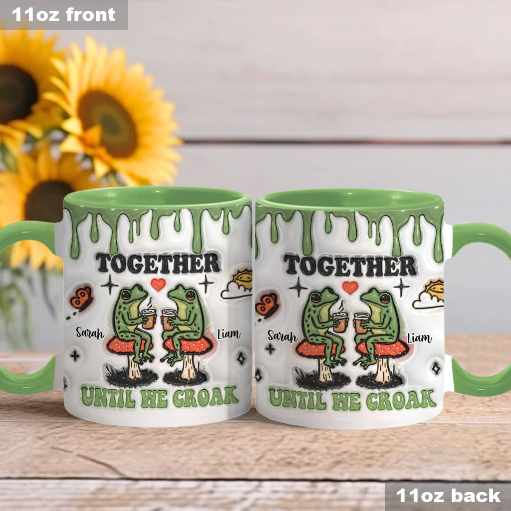 Gemeinsam bis zum Tod – Personalisierte Tasse mit Froschmotiv