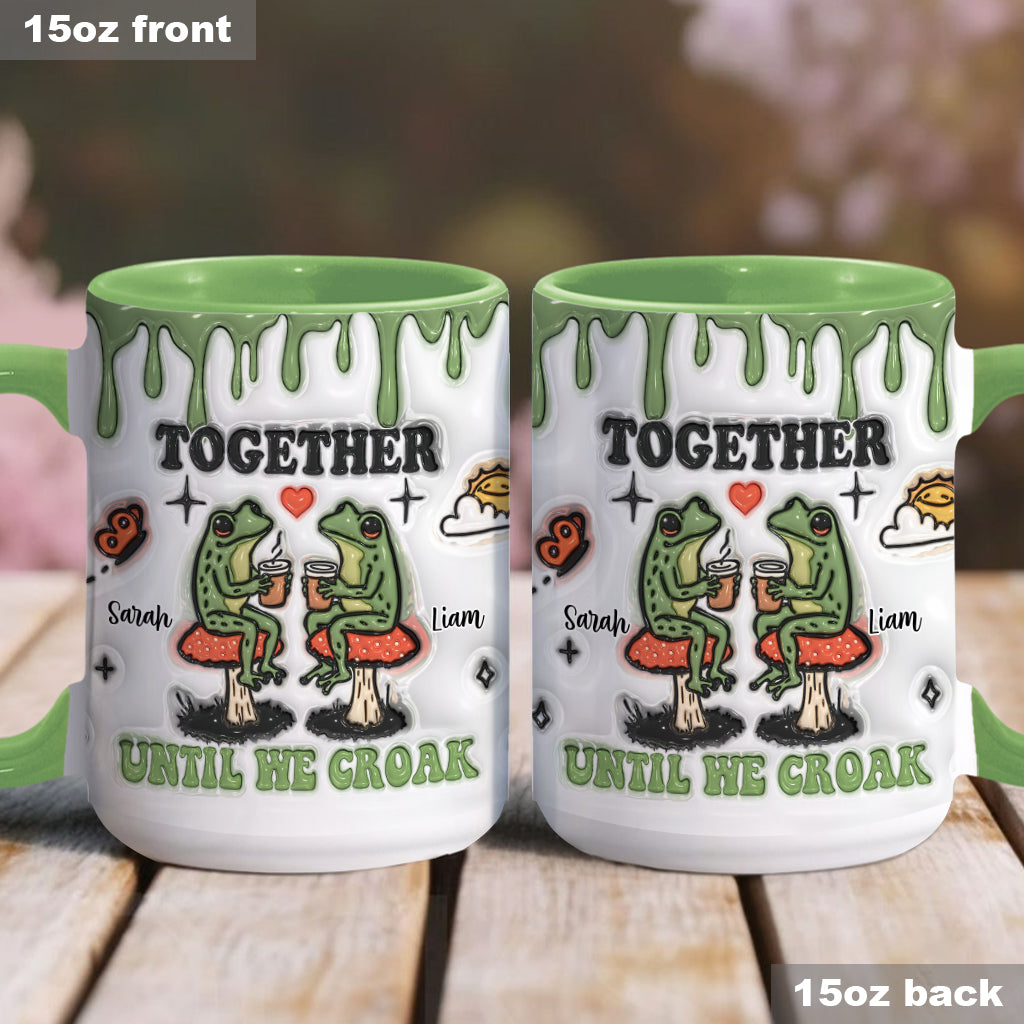Gemeinsam bis zum Tod – Personalisierte Tasse mit Froschmotiv