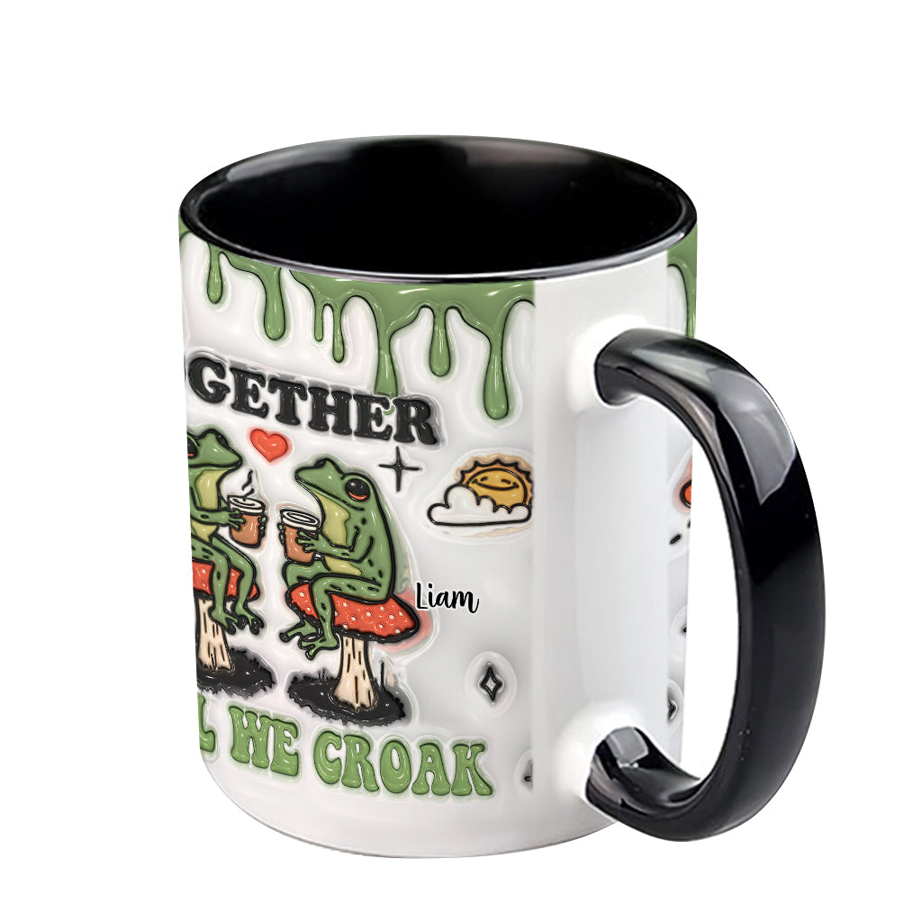 Gemeinsam bis zum Tod – Personalisierte Tasse mit Froschmotiv