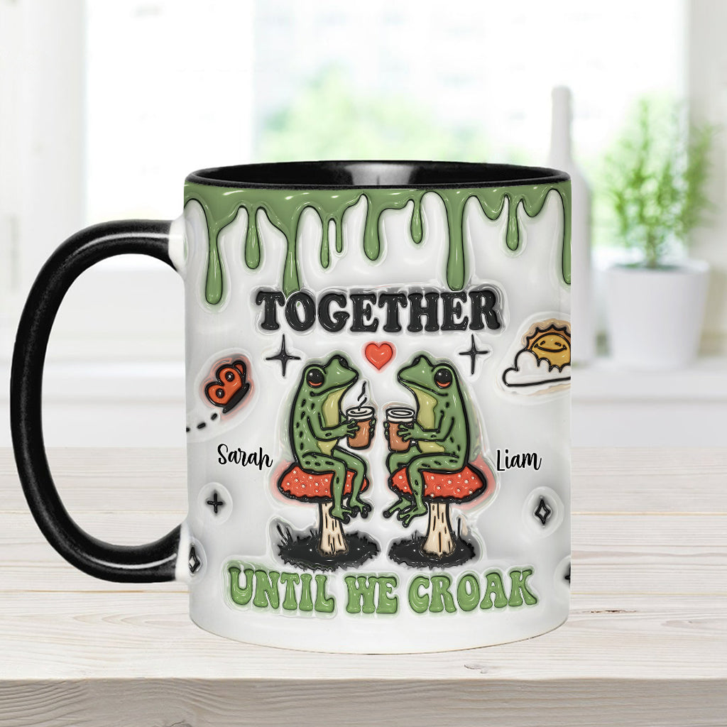 Gemeinsam bis zum Tod – Personalisierte Tasse mit Froschmotiv