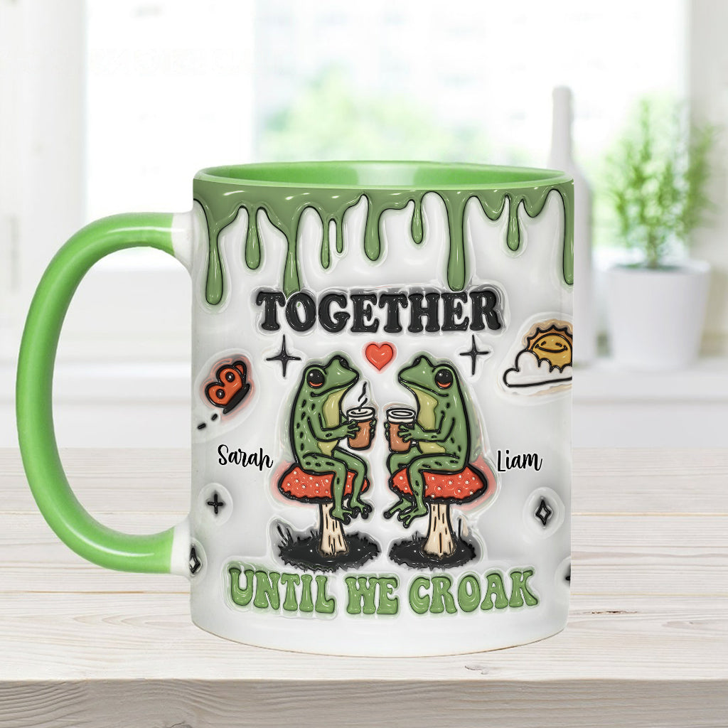 Gemeinsam bis zum Tod – Personalisierte Tasse mit Froschmotiv