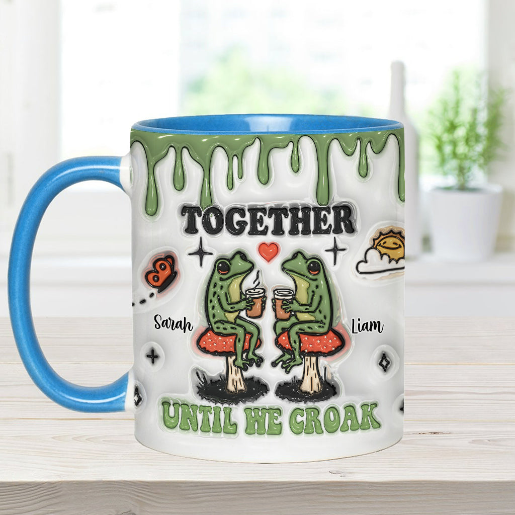Gemeinsam bis zum Tod – Personalisierte Tasse mit Froschmotiv