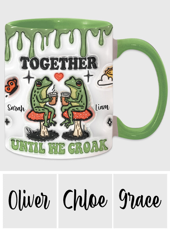 Gemeinsam bis zum Tod – Personalisierte Tasse mit Froschmotiv