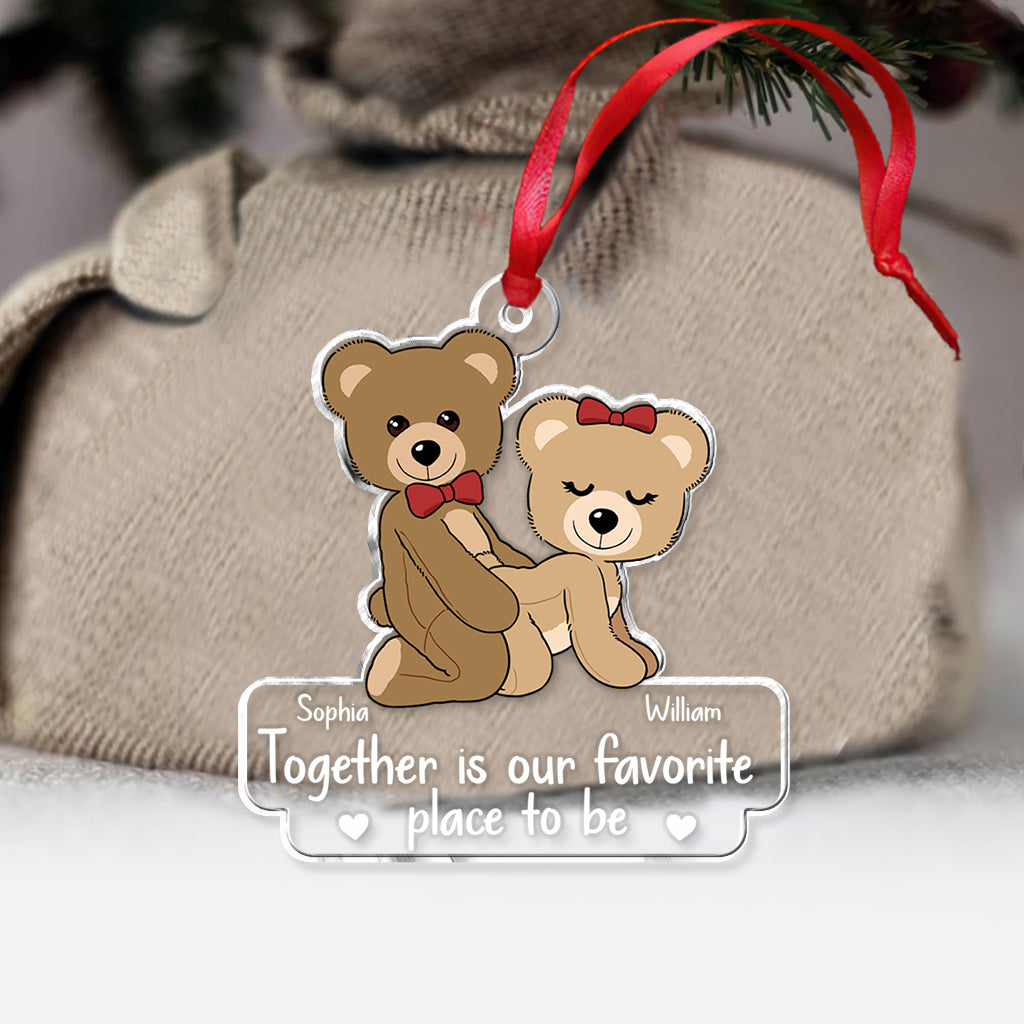Together Is Our Favorite Place To Be - Personalized Couple Transparent Ornament