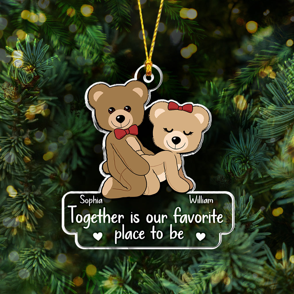 Together Is Our Favorite Place To Be - Personalized Couple Transparent Ornament