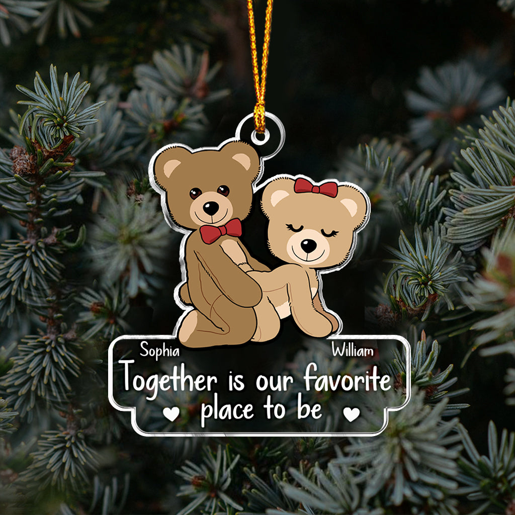 Together Is Our Favorite Place To Be - Personalized Couple Transparent Ornament