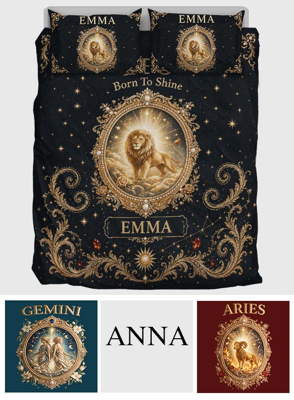 Ensemble de Lit de Luxe Signe Astrologique - Literie Personnalisée