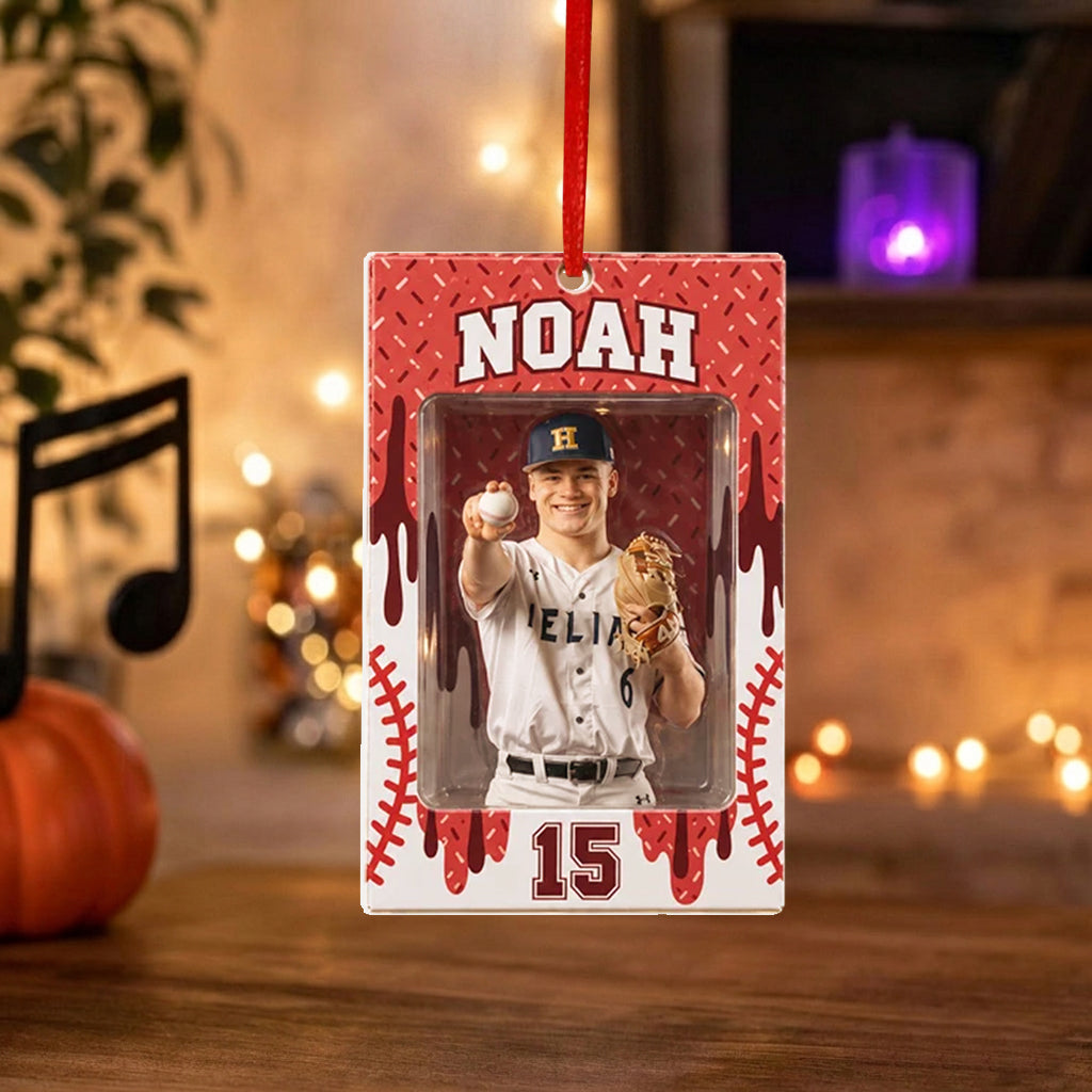 Love Baseball - Personalized Baseball Premium 3D Ornament