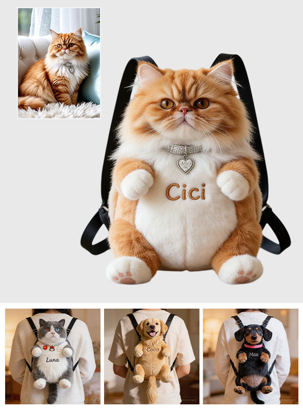 Immer an meiner Seite Plüsch-Rucksack - Personalisierter Hund Plüsch-Rucksack