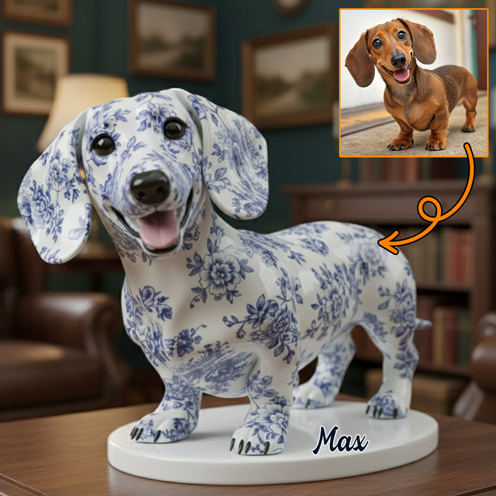J'aime mes chiens - Plaque acrylique personnalisée en forme de chien