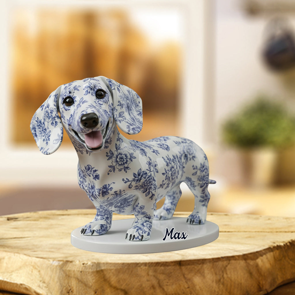 J'aime mes chiens - Plaque acrylique personnalisée en forme de chien