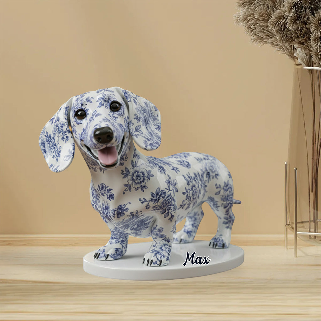 J'aime mes chiens - Plaque acrylique personnalisée en forme de chien