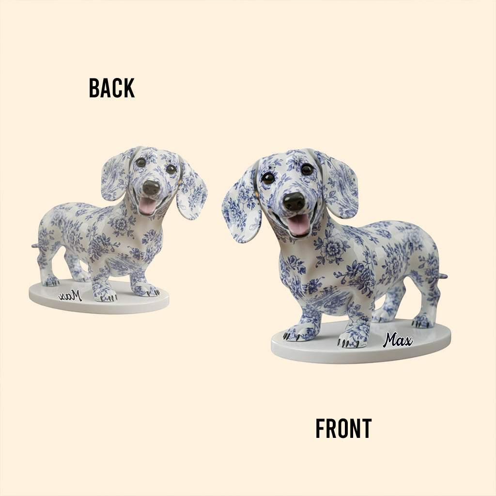 J'aime mes chiens - Plaque acrylique personnalisée en forme de chien