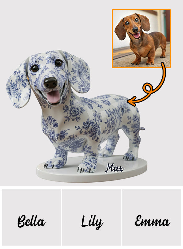 J'aime mes chiens - Plaque acrylique personnalisée en forme de chien