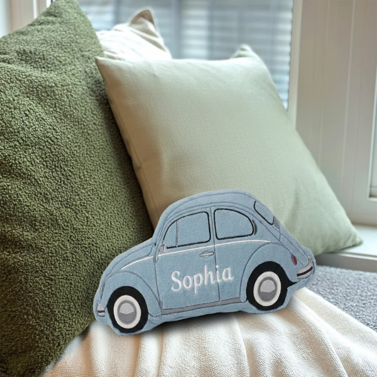 Individuelles Kissen für Autoliebhaber – Personalisiertes, kuppelförmiges Autokissen aus Kunstfell
