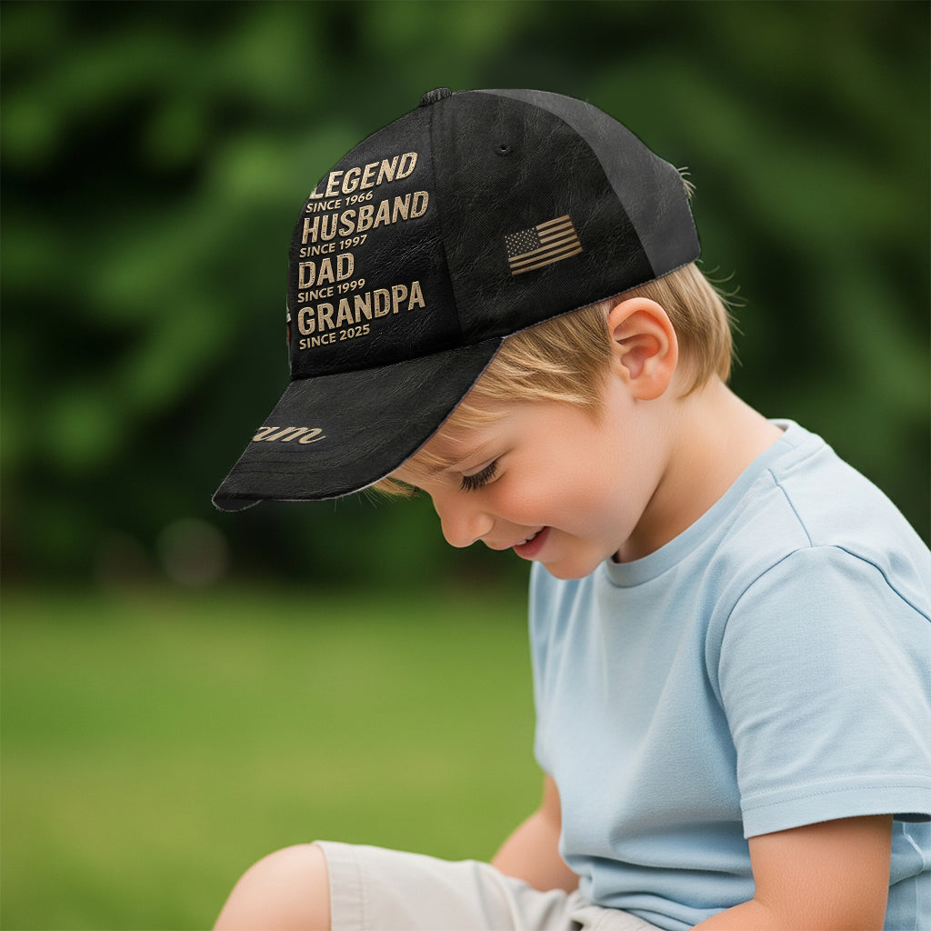 Legend Husband Dad Grandpa - Personalized Grandpa Classic Cap