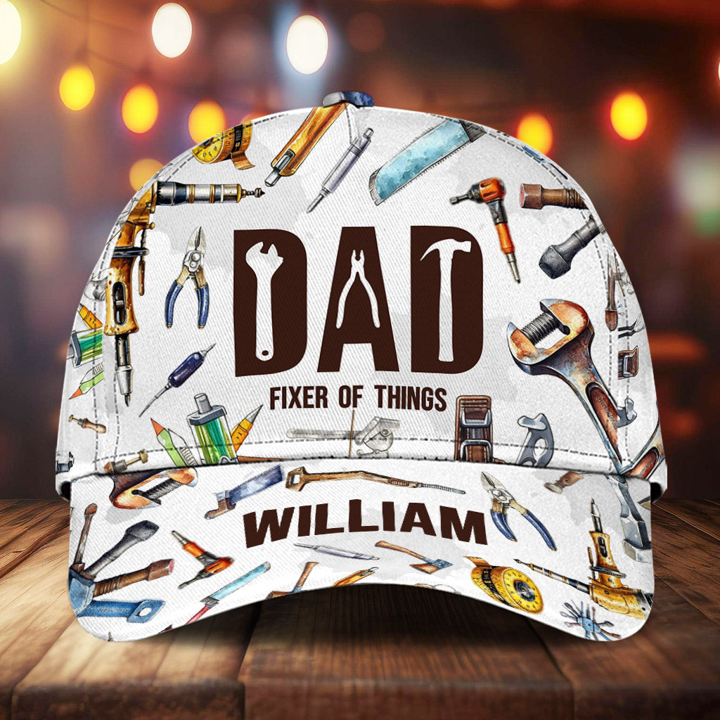 Dad Fixer Of Things - Personalized Father Classic Cap
