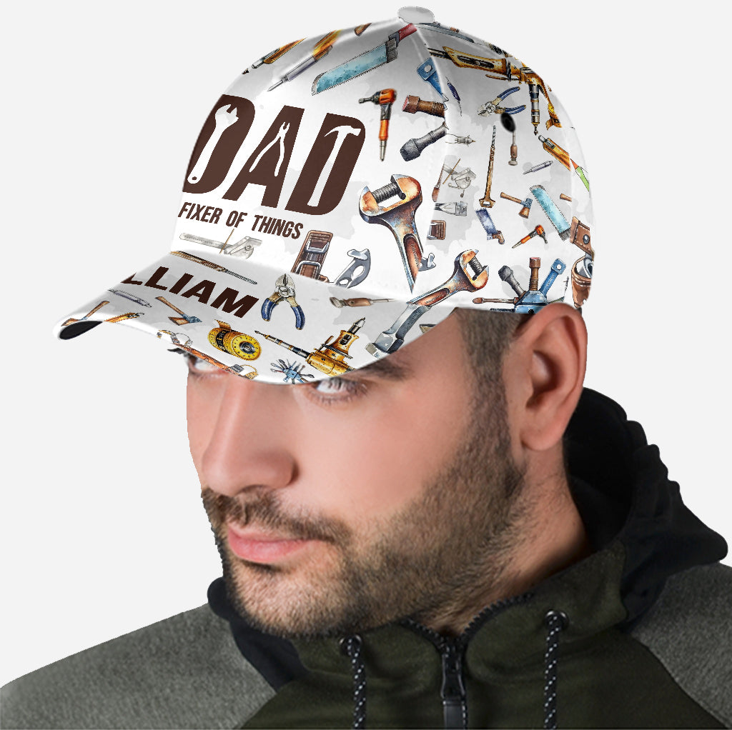 Dad Fixer Of Things - Personalized Father Classic Cap