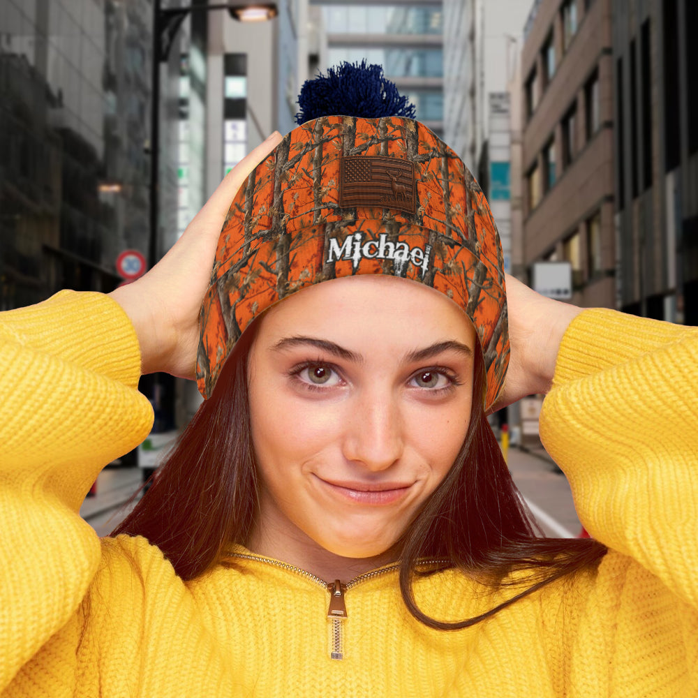 Camo Hunting - Personalized Hunting Beanie Hat